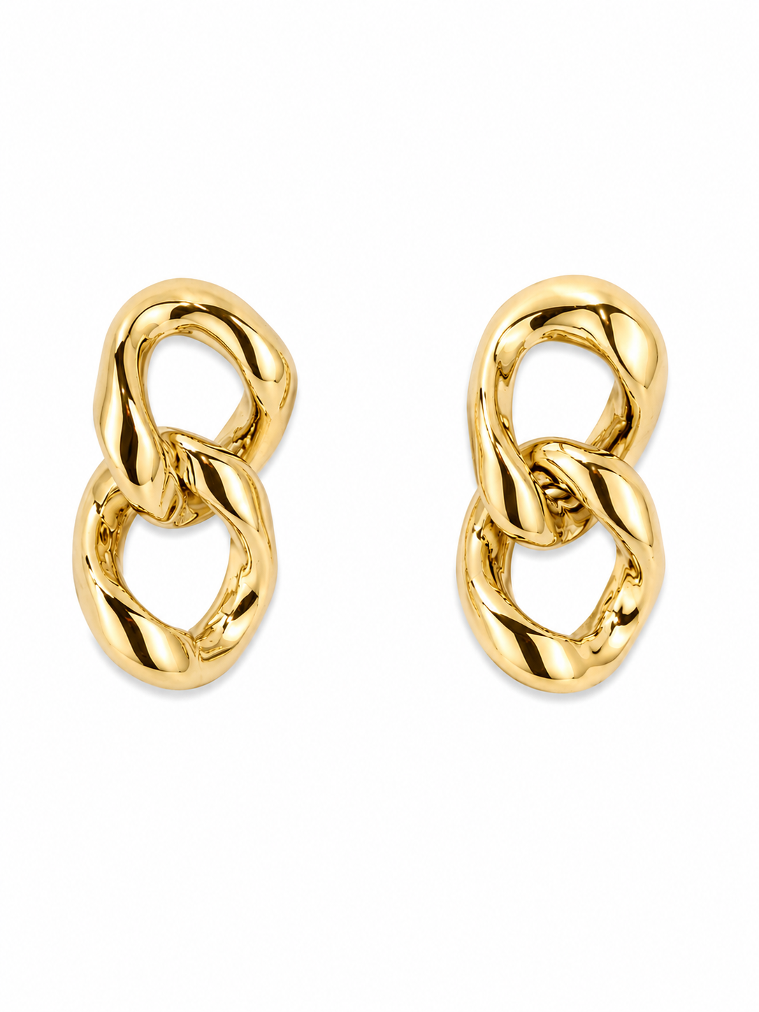 Double Link Statement Earrings