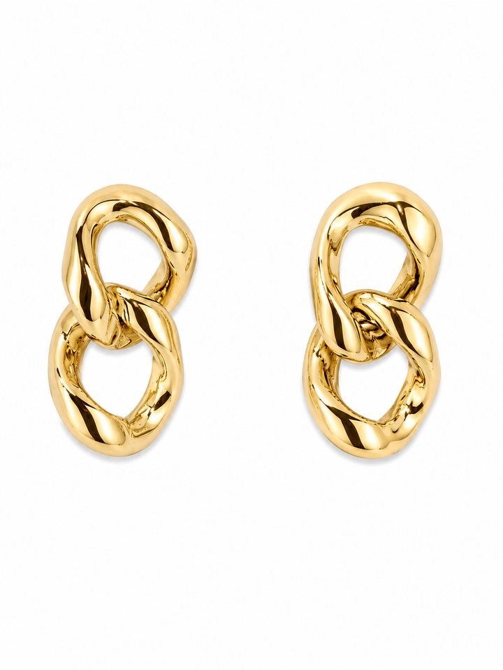 Double Link Statement Earrings
