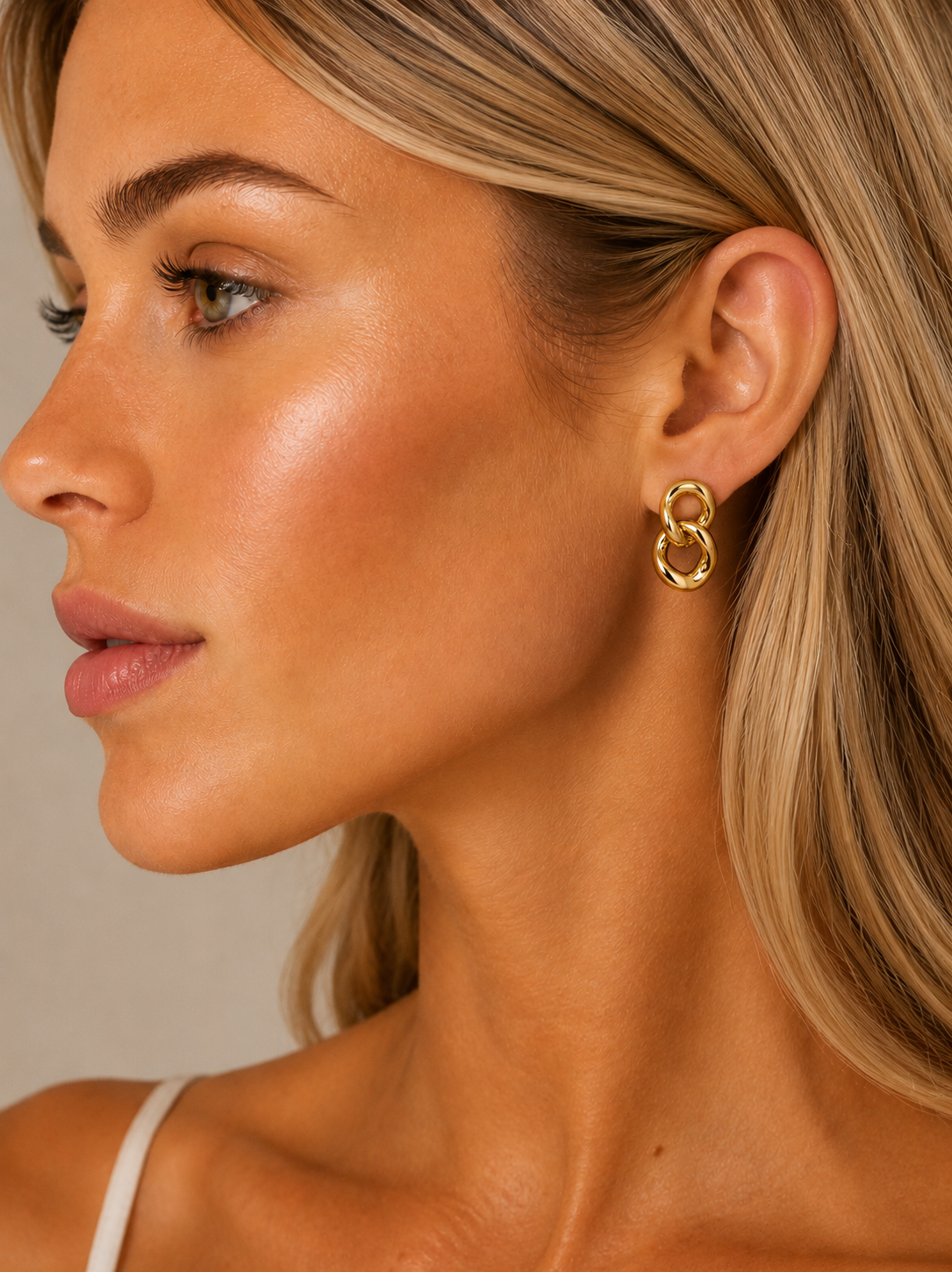 Double Link Statement Earrings