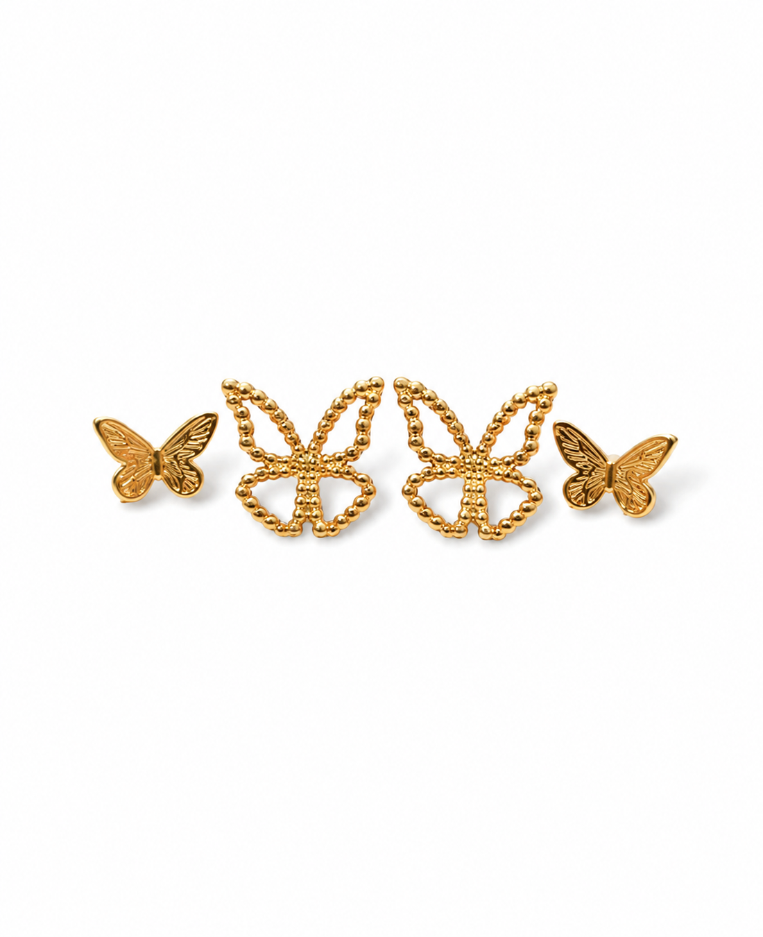 Sofia double butterfly stud set earring