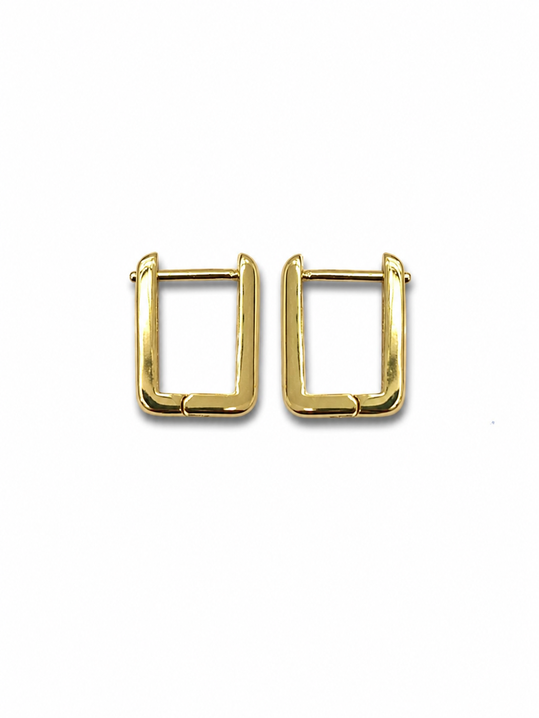 Zoey rounded rectangular huggie earring