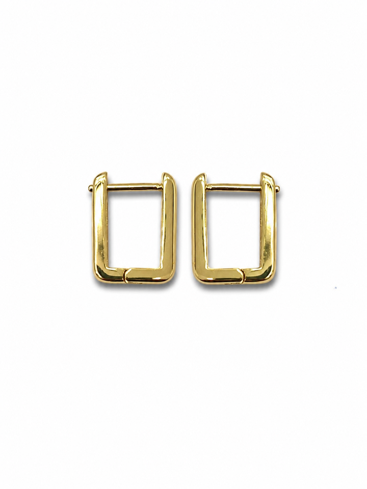 Zoey rounded rectangular huggie earring