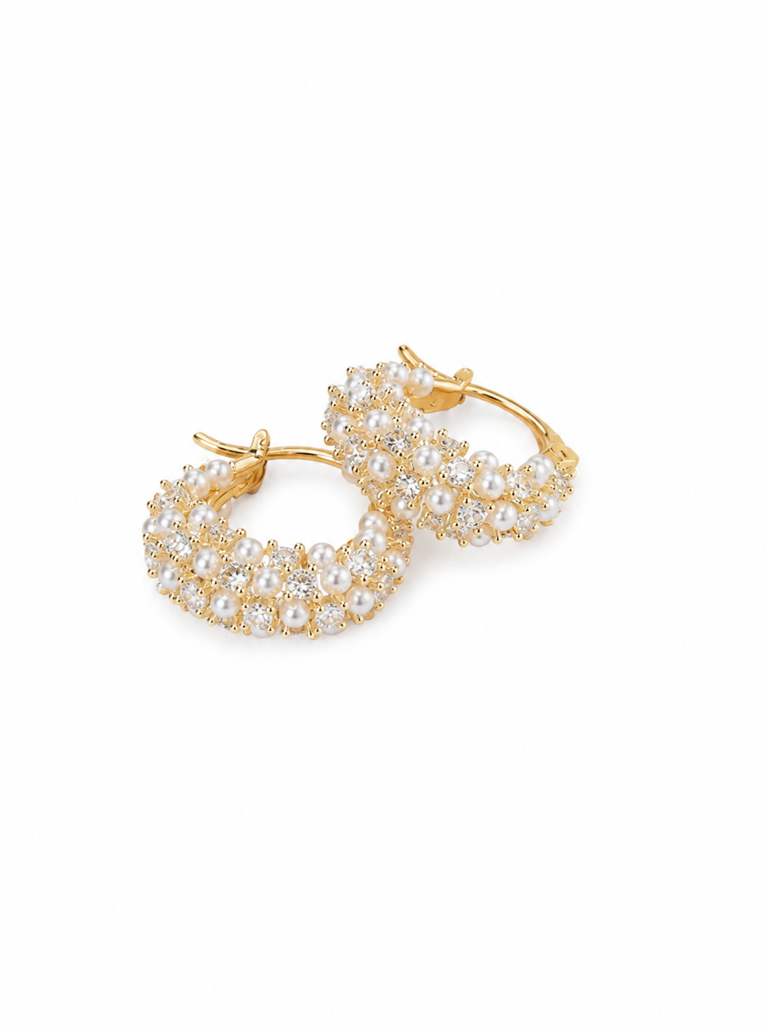 Pearl Gold Hoop