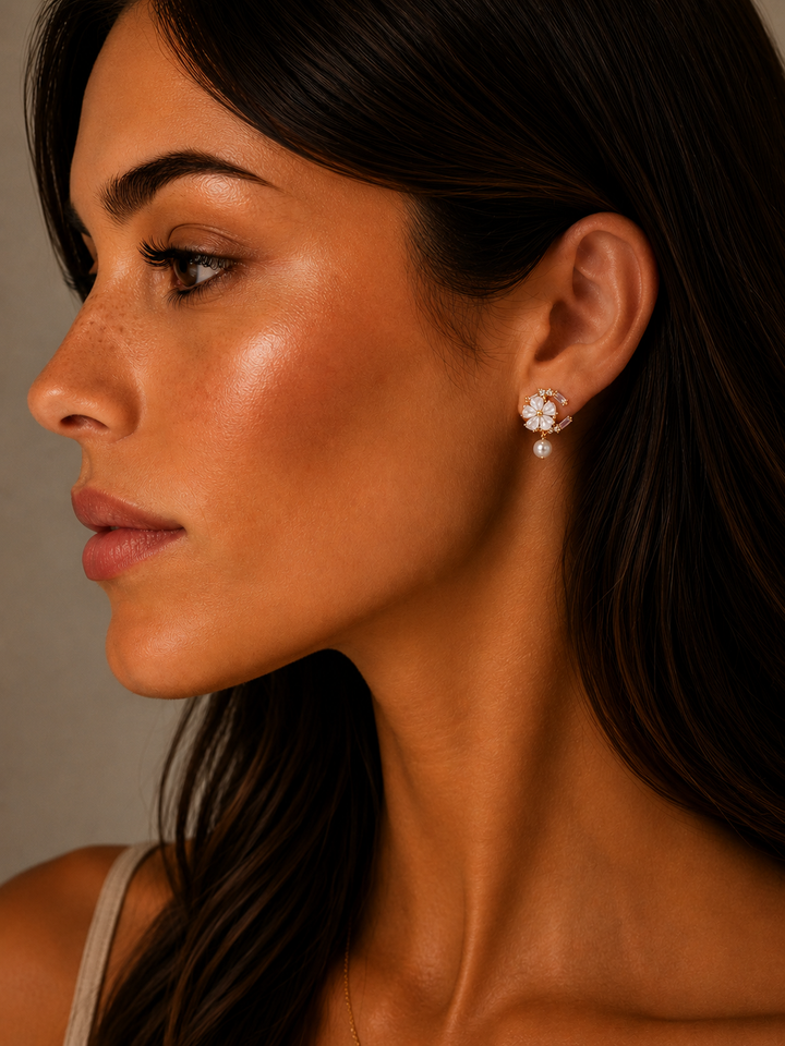 Blossom Pearl Drop Earrings