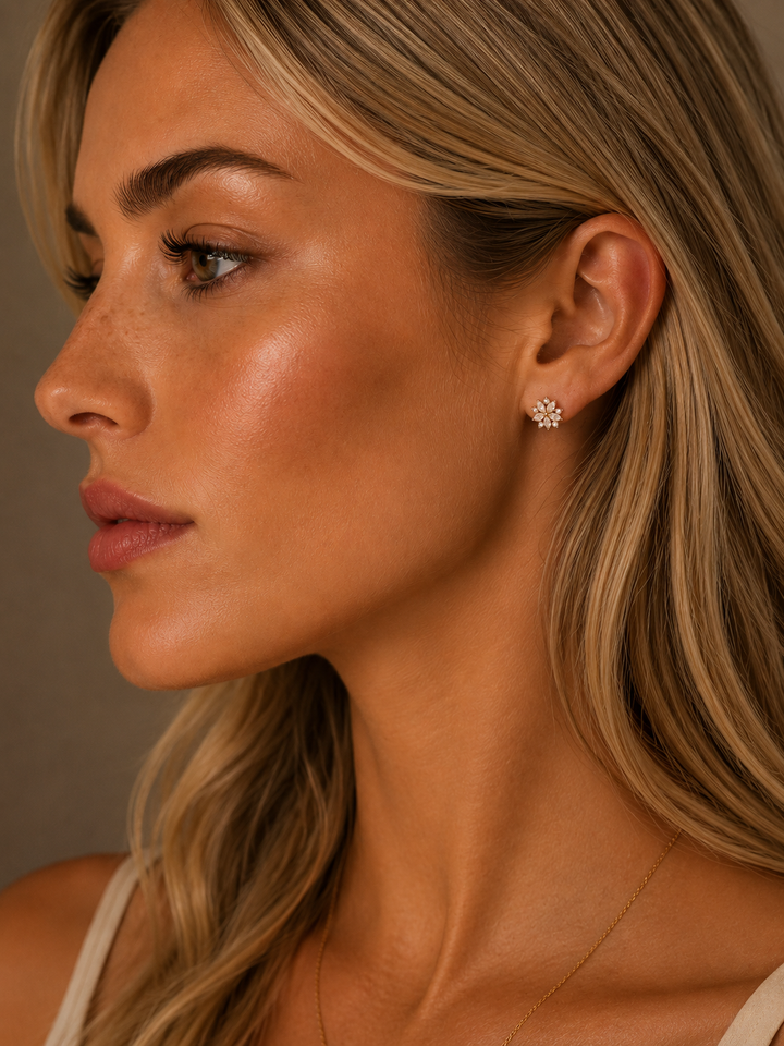 Pearla Blossom Stud Earrings