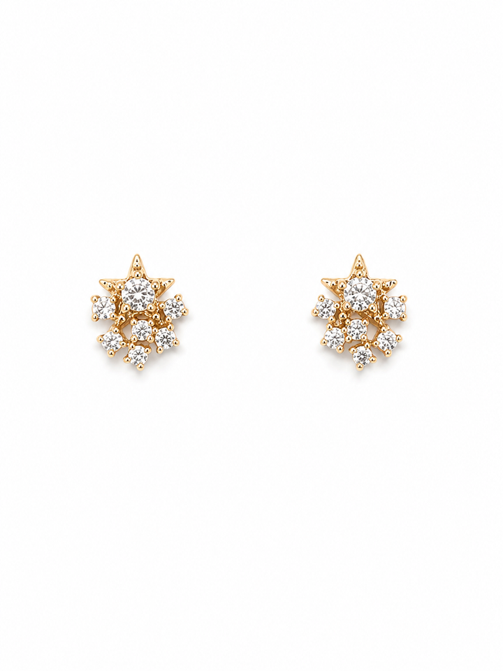 Celestial Starburst Stud Earrings