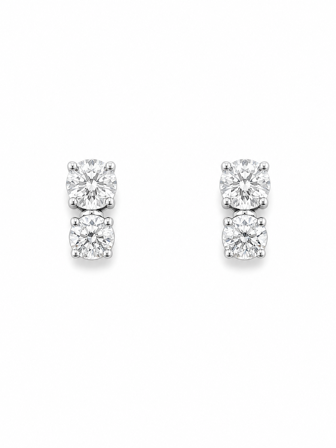 Ava Double Stone Stud Earrings
