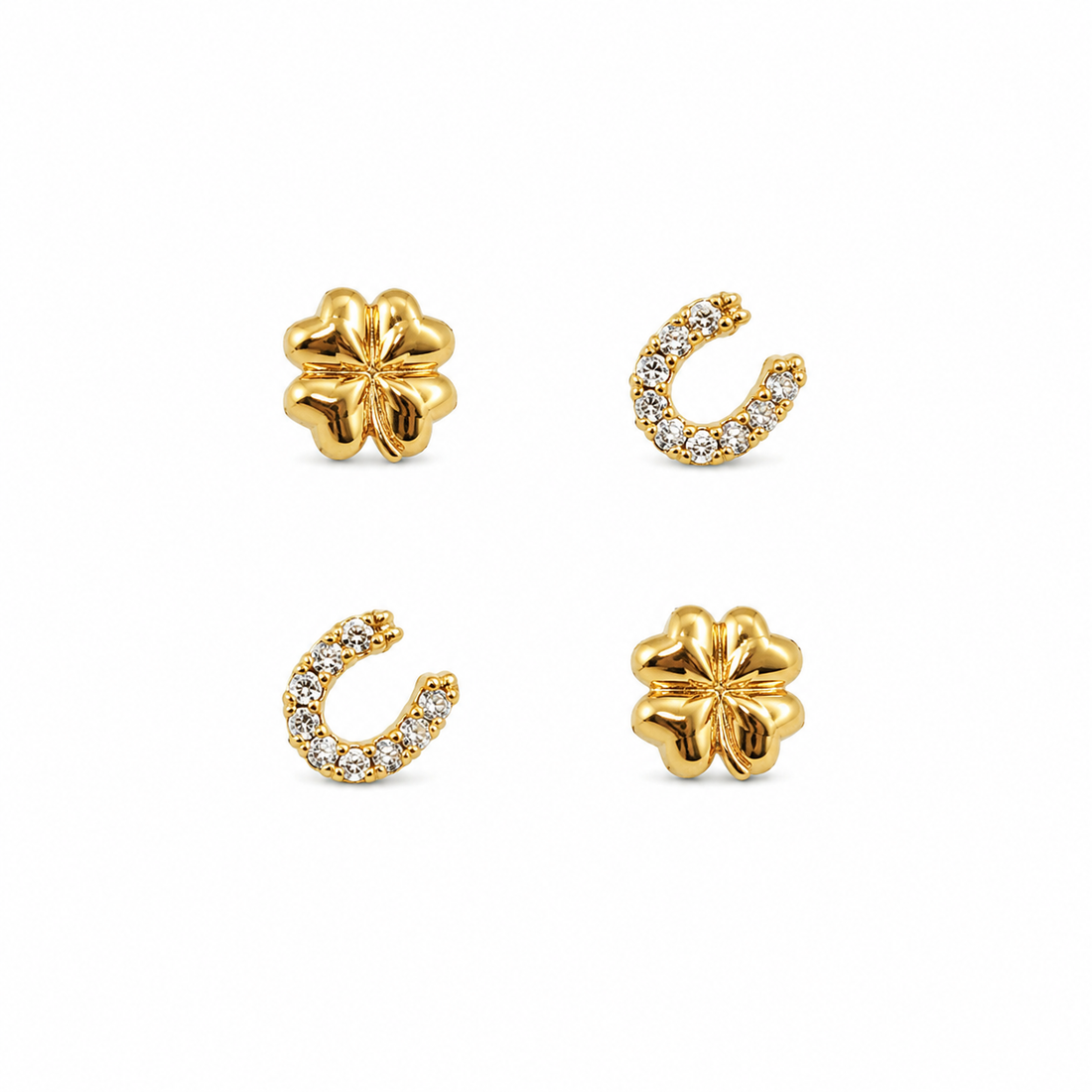 Sia set of 4 single stud earrings