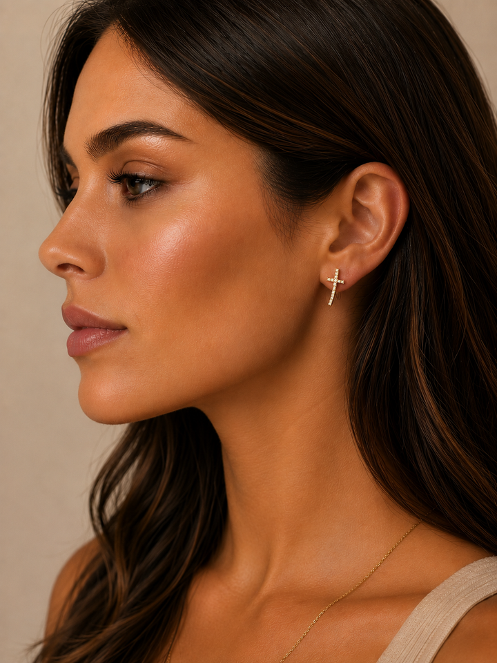 Cross Stud Earrings