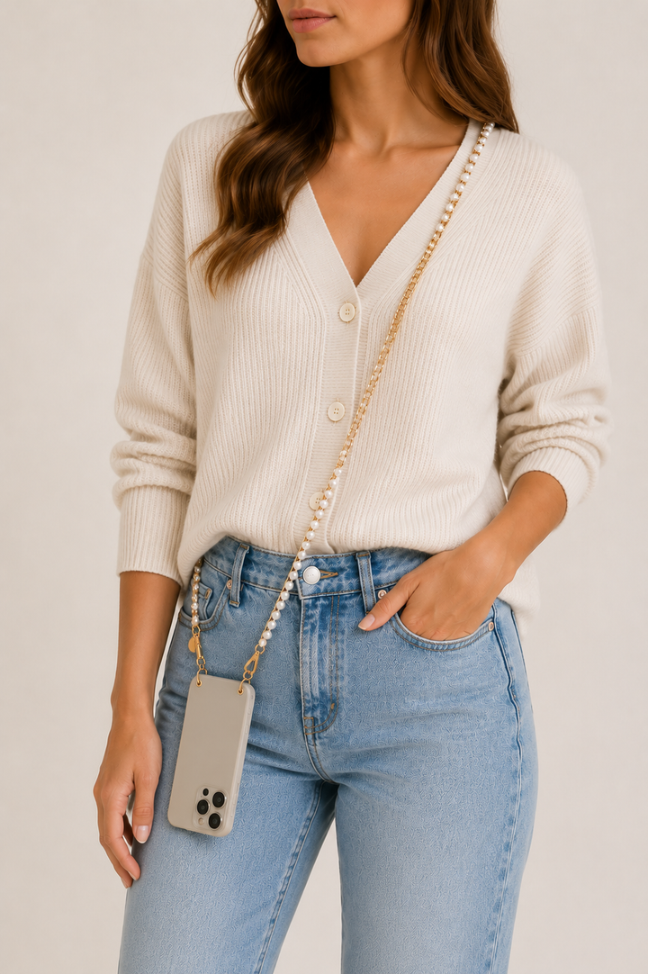 Rose Gold & Pearl Crossbody Chain