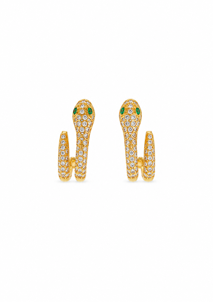 Snake Pavé Hoops