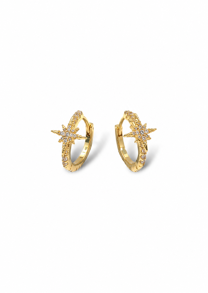 Theia petite polaris accent huggie earring