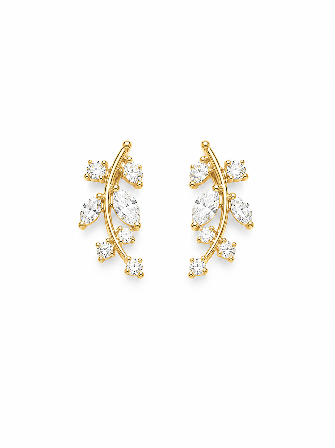 Petite Laurel Leaf Stud Earrings