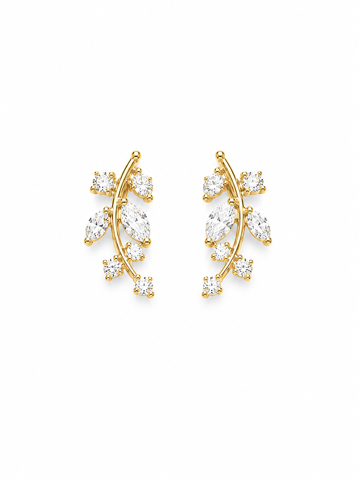 Petite Laurel Leaf Stud Earrings