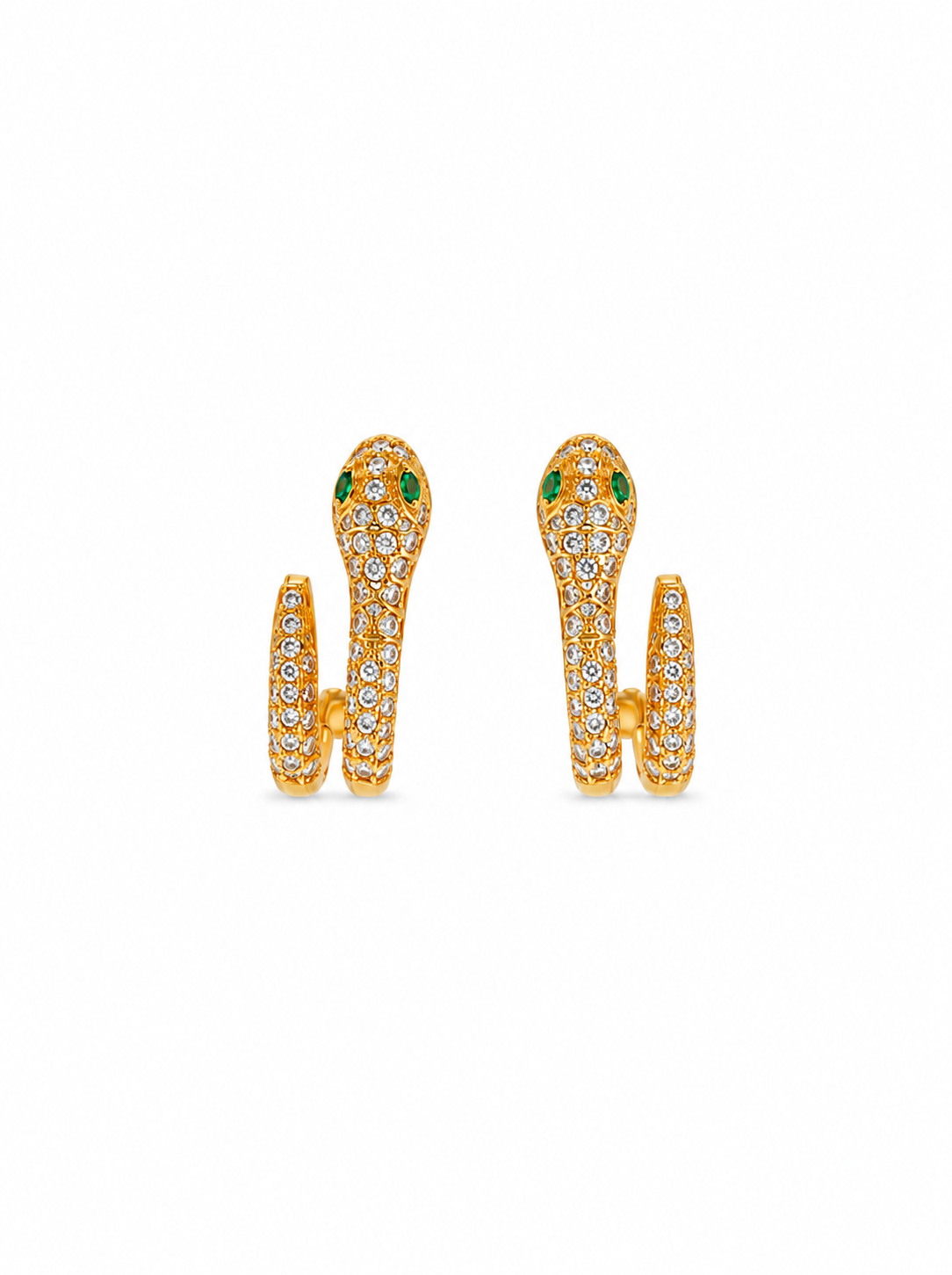 Snake Pavé Hoops