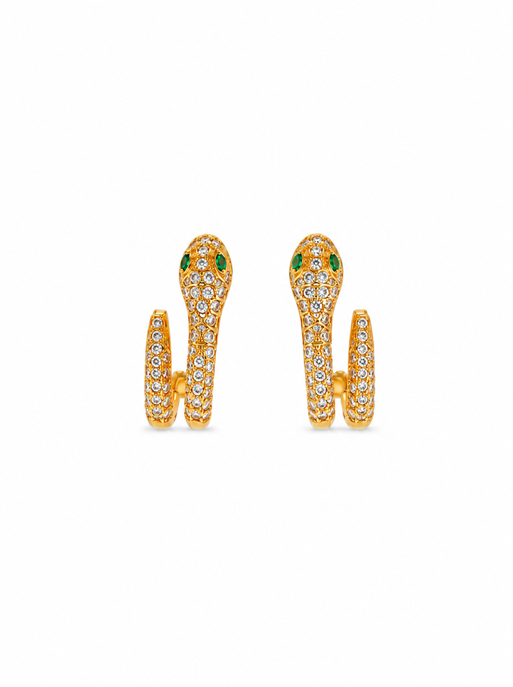 Snake Pavé Hoops