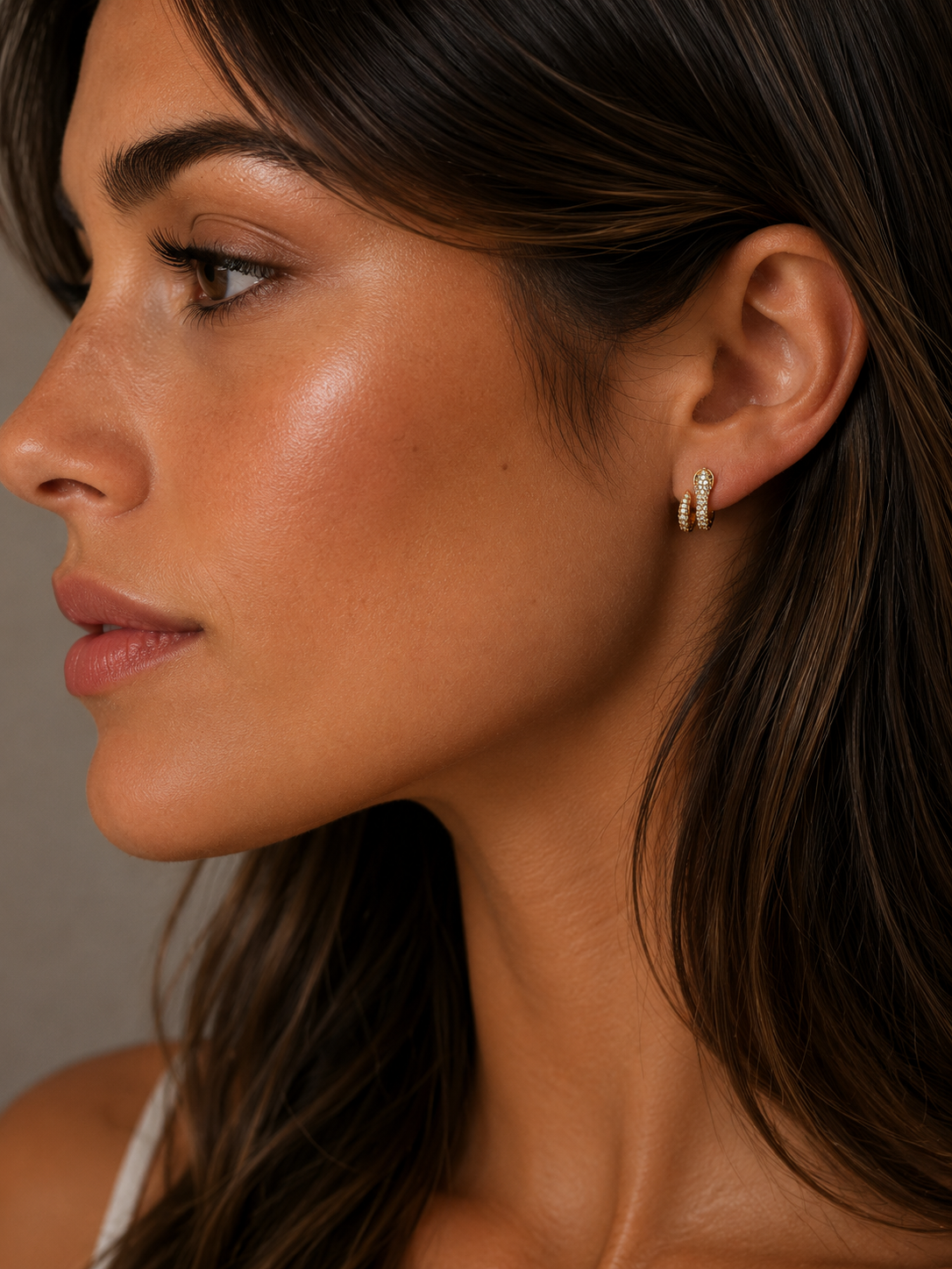 Snake Pavé Hoops