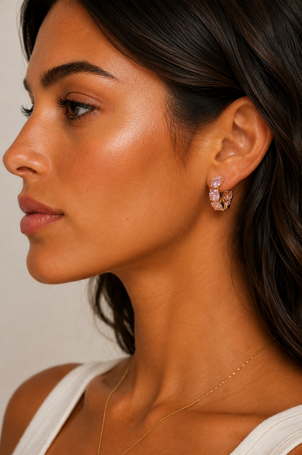 Quinn Hoop Earring | Pink
