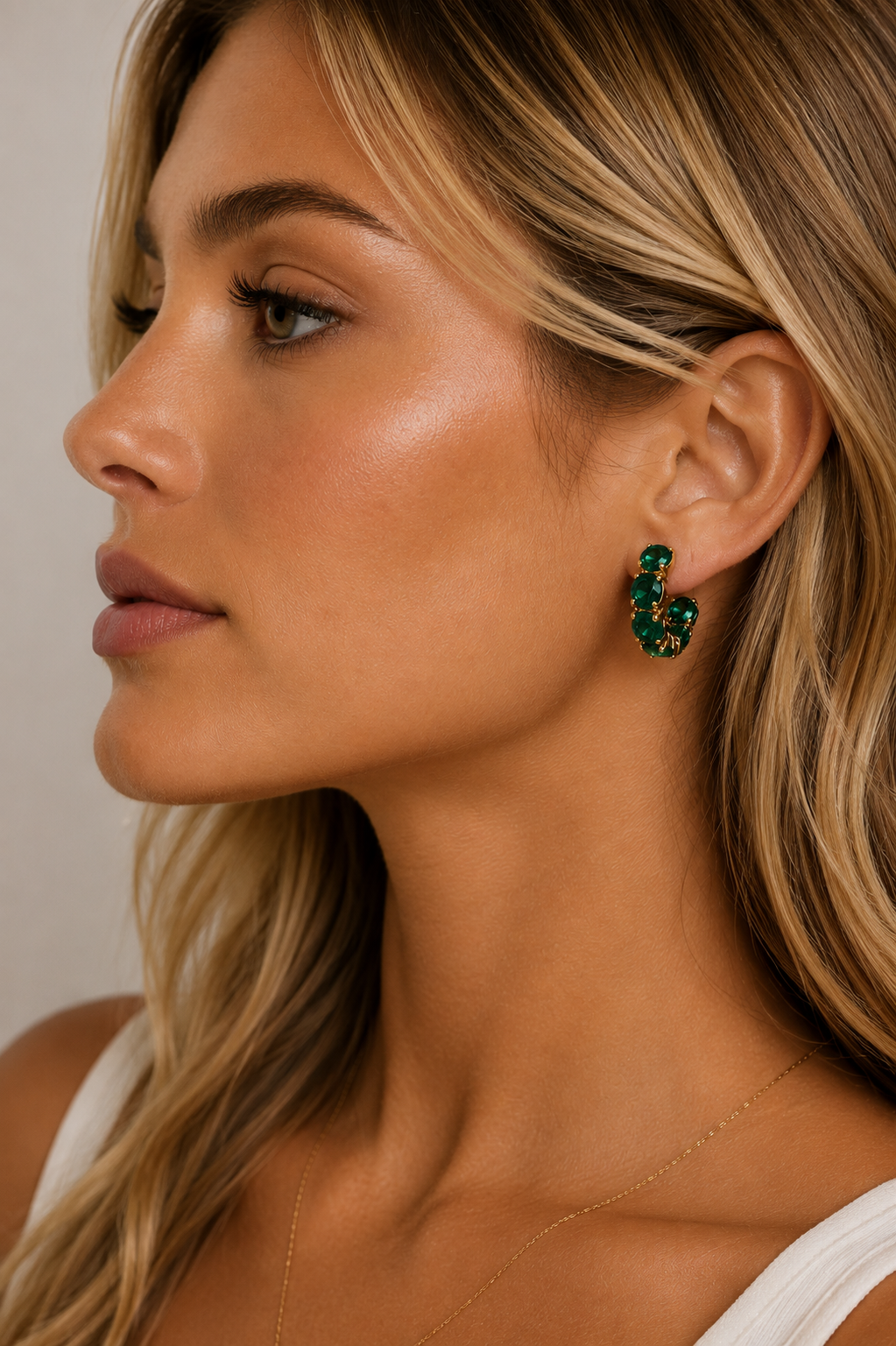 Quinn Hoop Earring | Emerald
