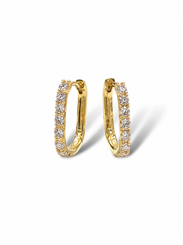 Gemma oval huggie earring