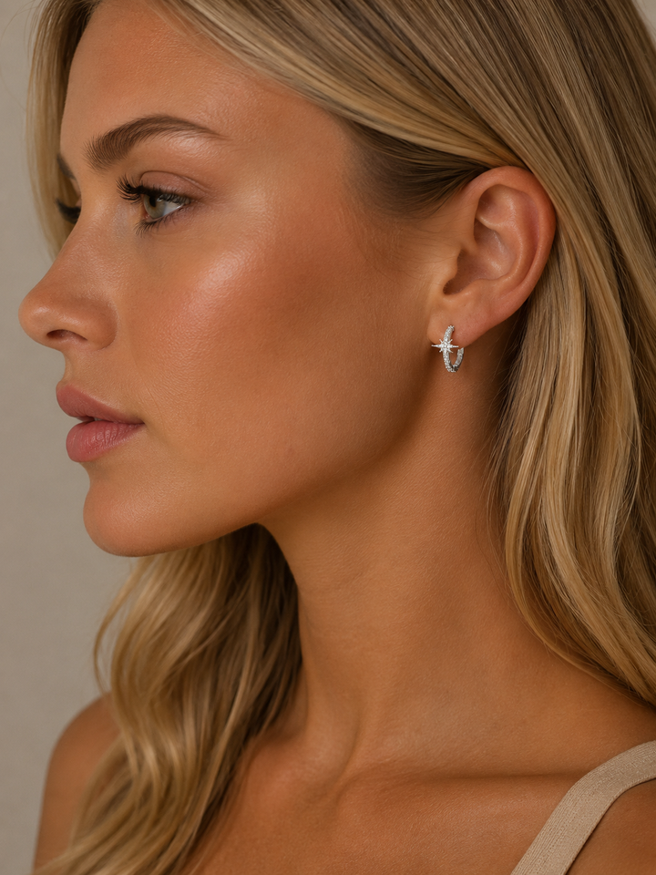 Petite polaris accent huggie earring