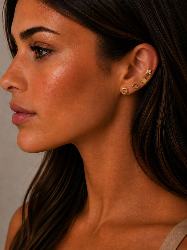 Ivy set of 4 single stud earring