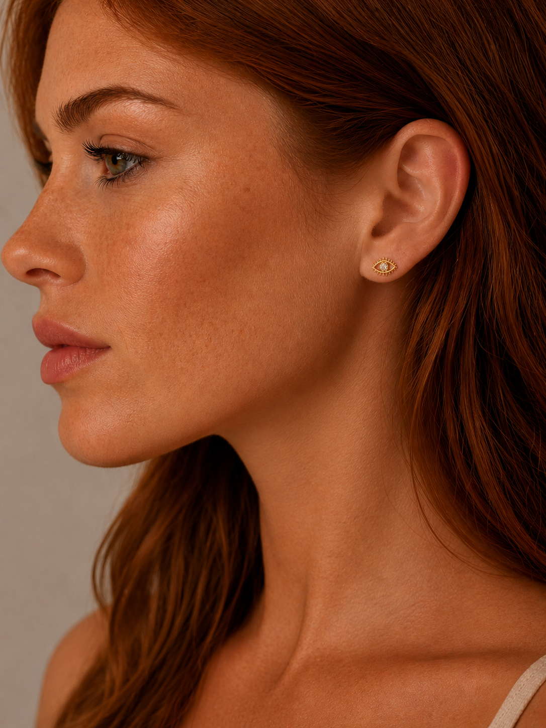 Julian protective eye stud earring