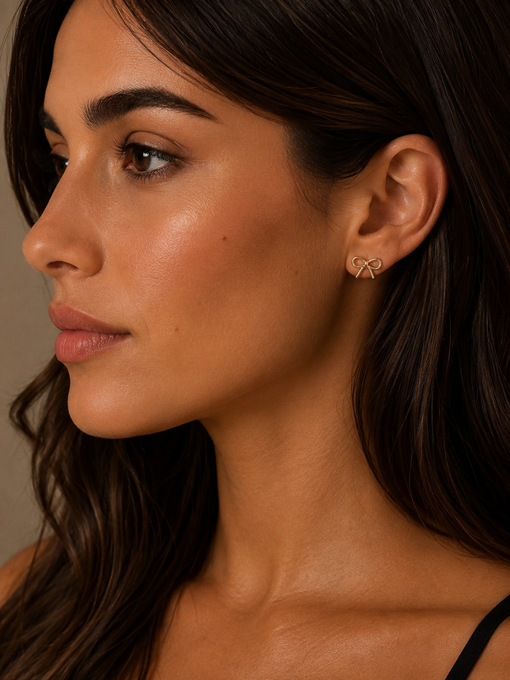 Isabella bow stud earring