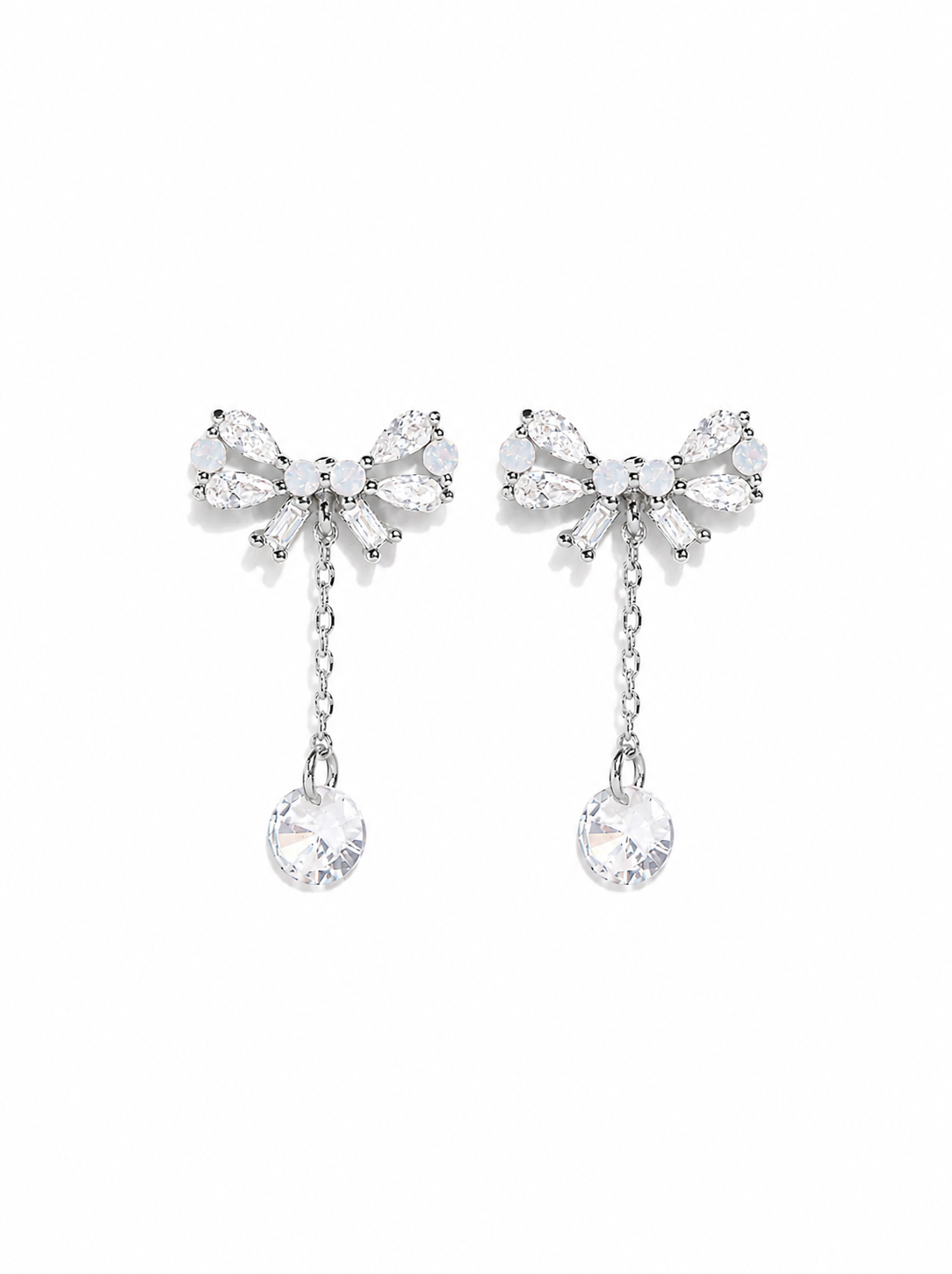 Mini Bow Dew Drop Earrings
