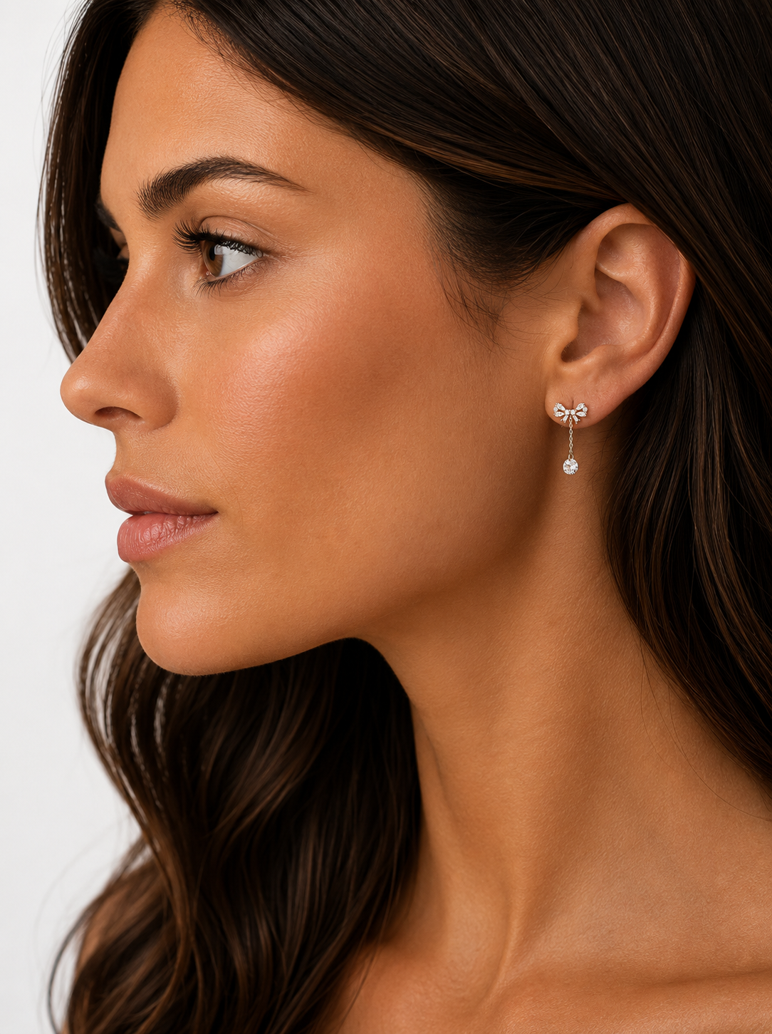 Mini Bow Dew Drop Earrings