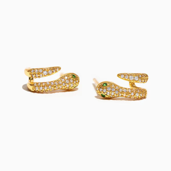 Snake Pavé Hoops
