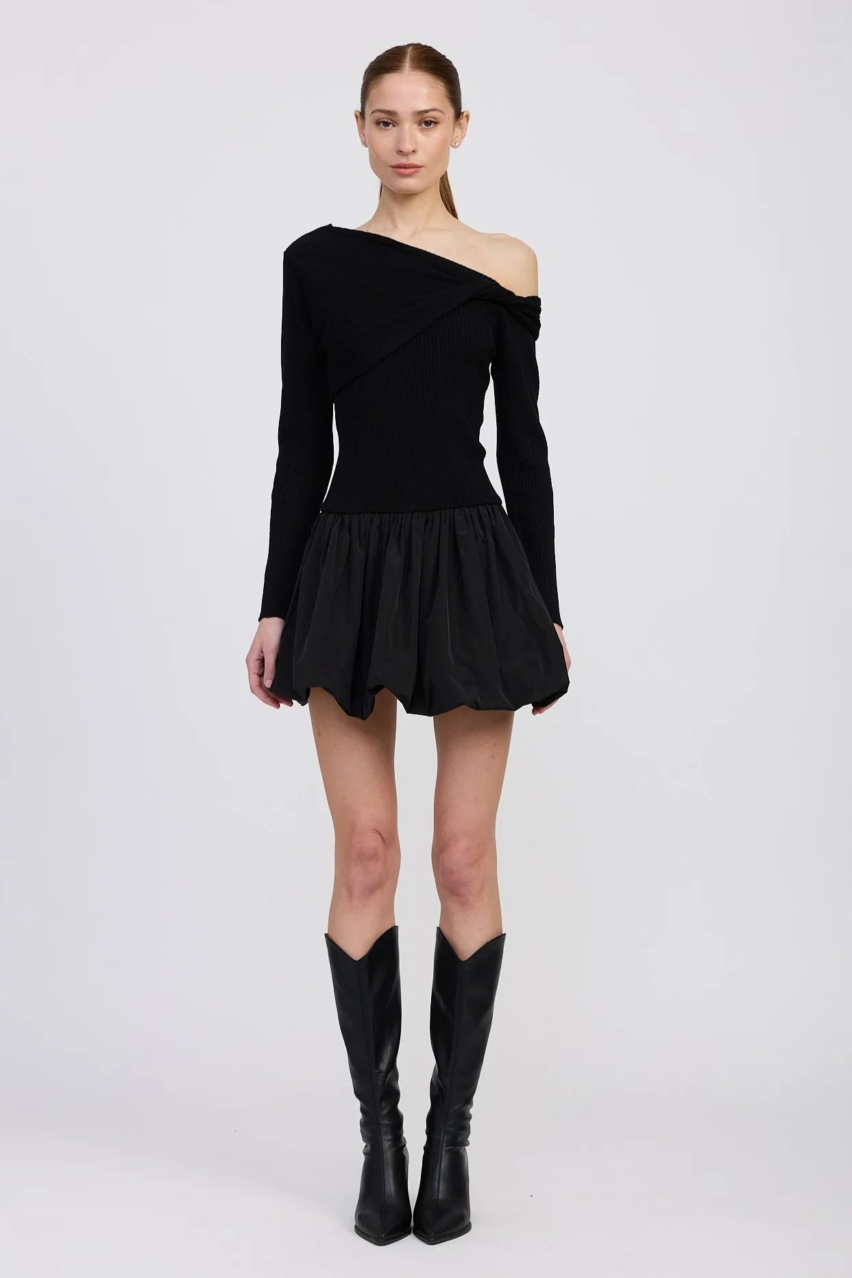 Romilla Mixed Media Mini Dress