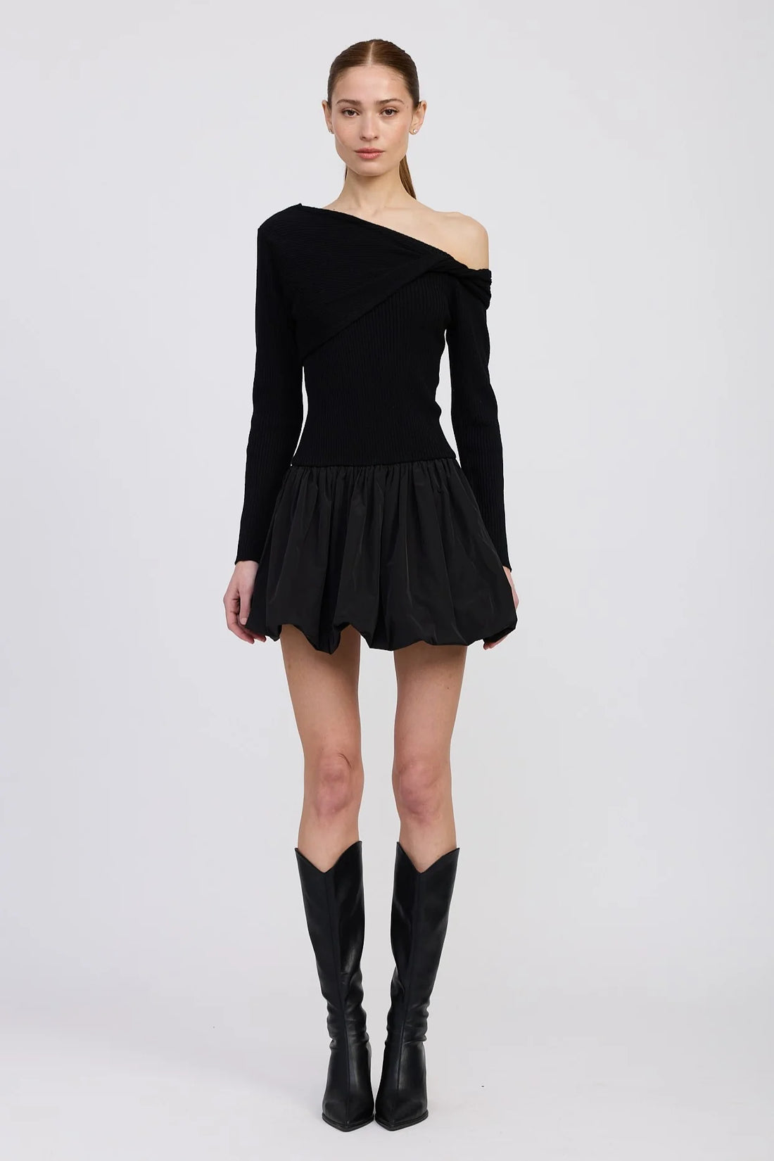 Romilla Mixed Media Mini Dress