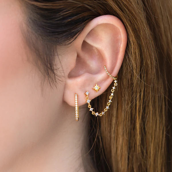 Star Studded Ear Cuff + Stud