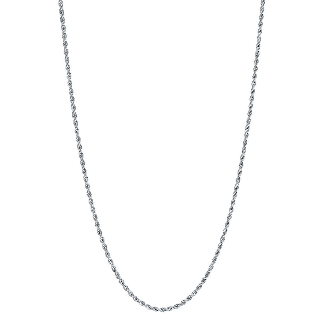S.Steel Polished 2mm Rope Necklace
