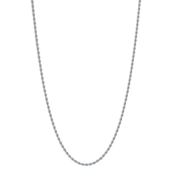S.Steel Polished 2mm Rope Necklace
