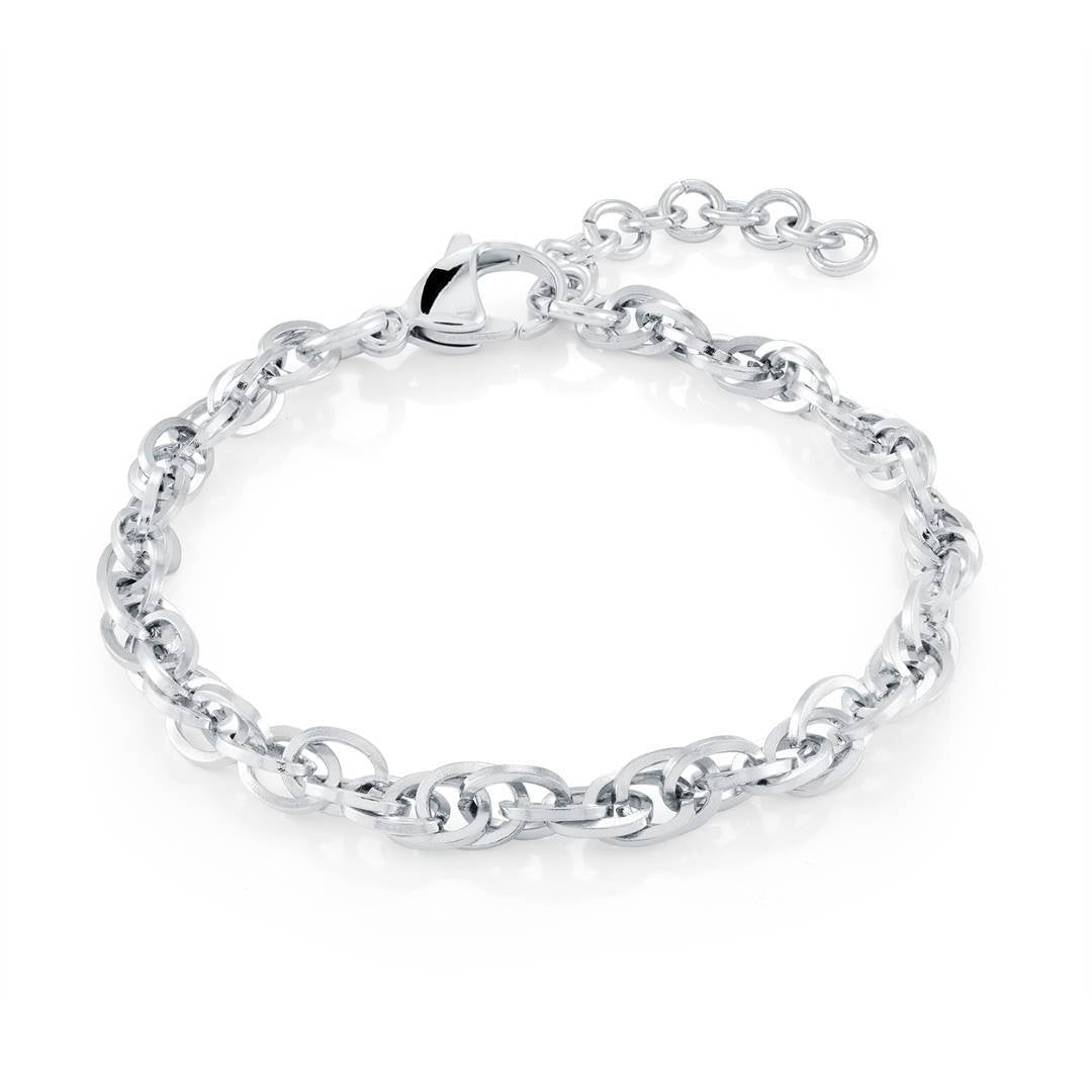 S.Steel 4.5mm Serpentine Twist Adjustable Bracelet