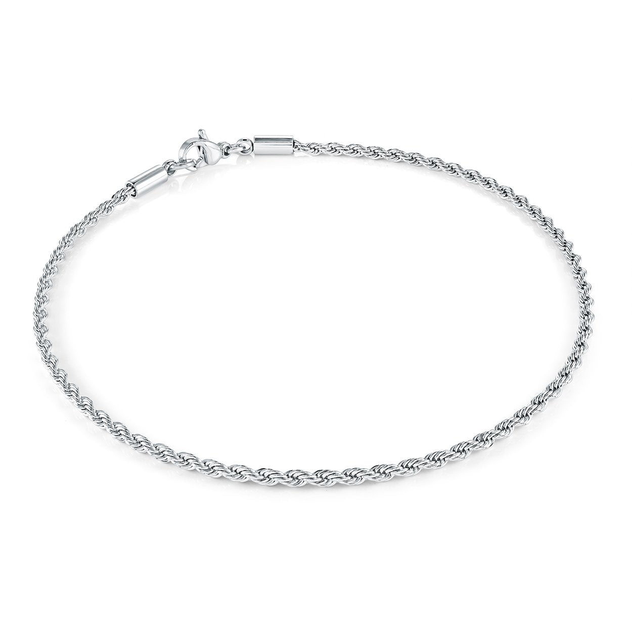 S.Steel 2mm Micro Rope Bracelet