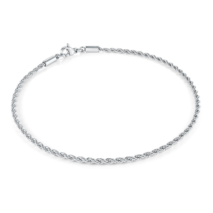 S.Steel 2mm Micro Rope Bracelet