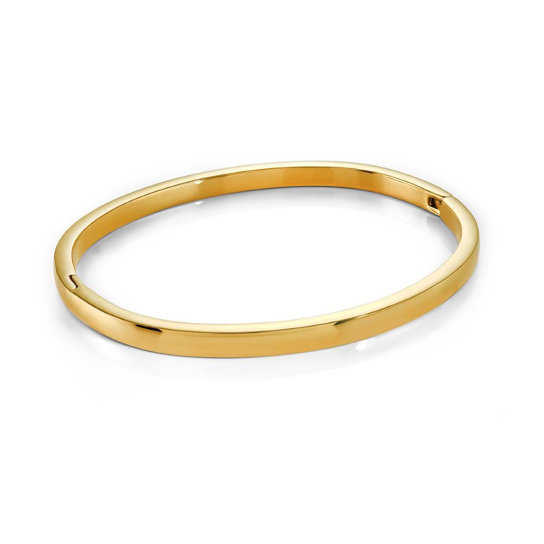 S.Steel 4mm Curved Bangle