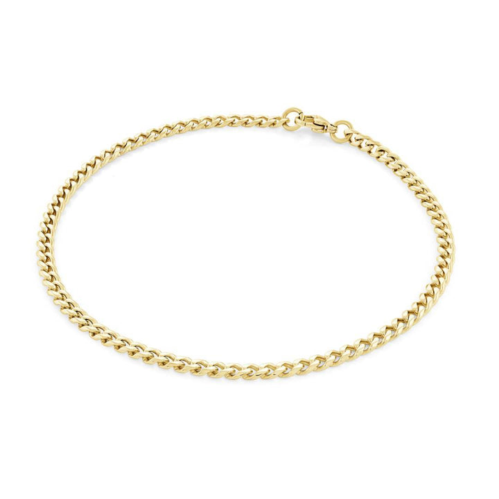 S.Steel Polished 4.6mm Curb Bracelet