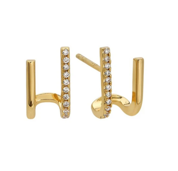 High Society Bar & Pave Illusion Studs