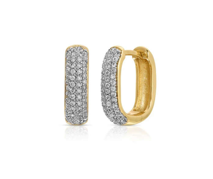 James Gold Pave Hoops