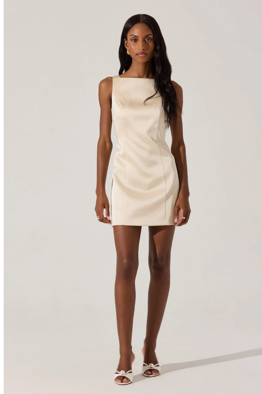Alisanne Satin Mini Dress