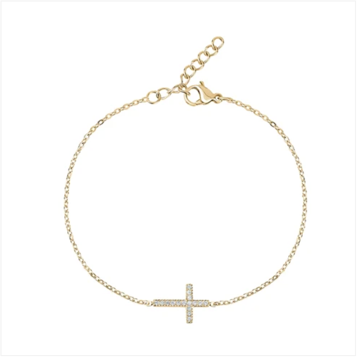 CZ Cross Bracelet