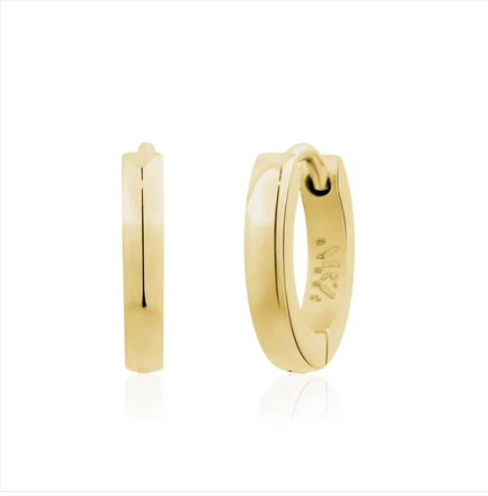 Sleek Simplicity Steel Huggies - Gold