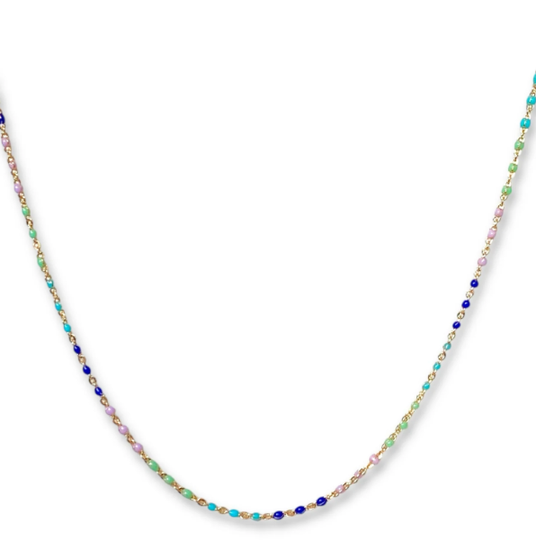 Ariana Enamel Blue Combo Necklace