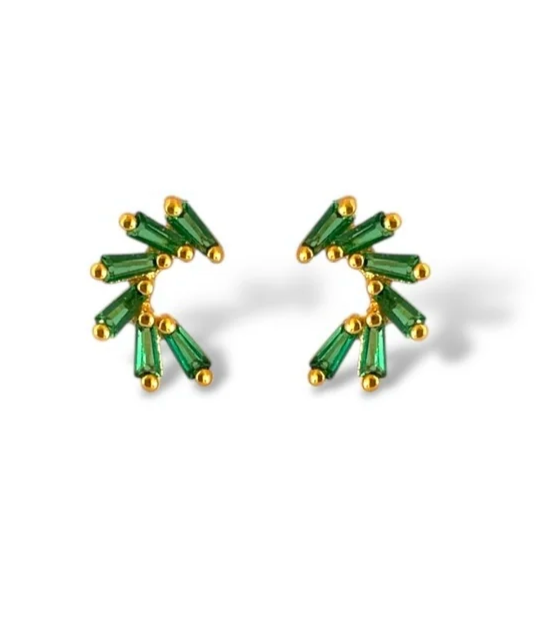 Olivia Earrings | Emerald