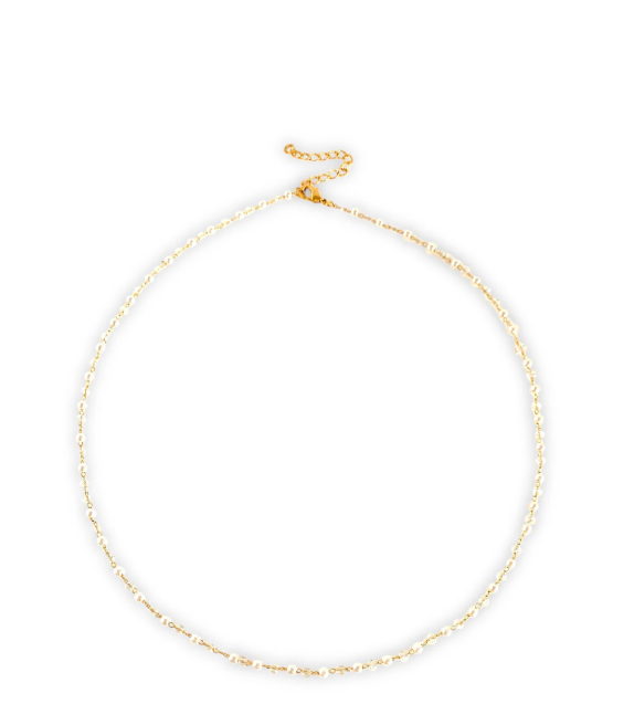 Ashley Pearl Necklace | Gold