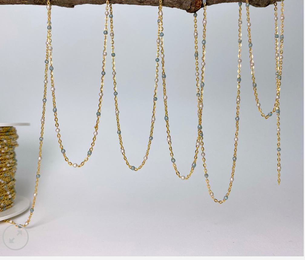 Celestial Blue & White Enamel Cable